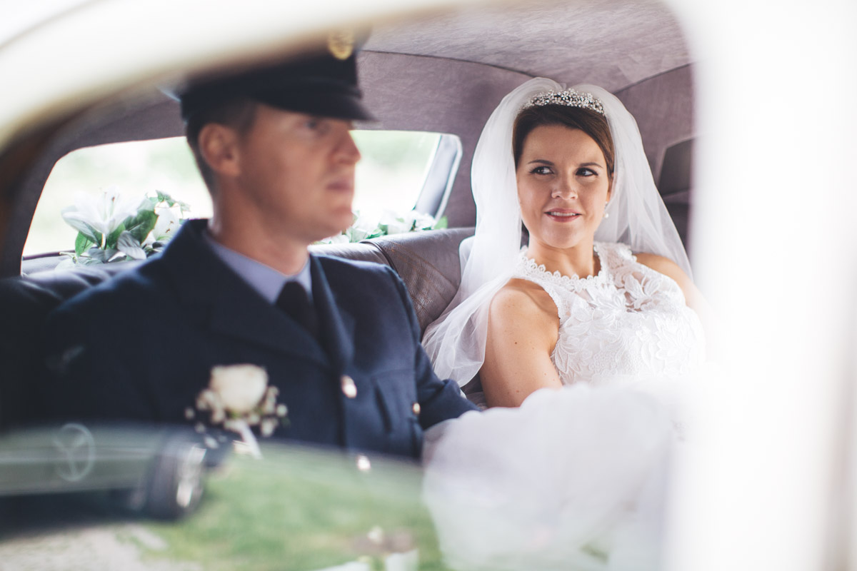 inside the wedding car 1