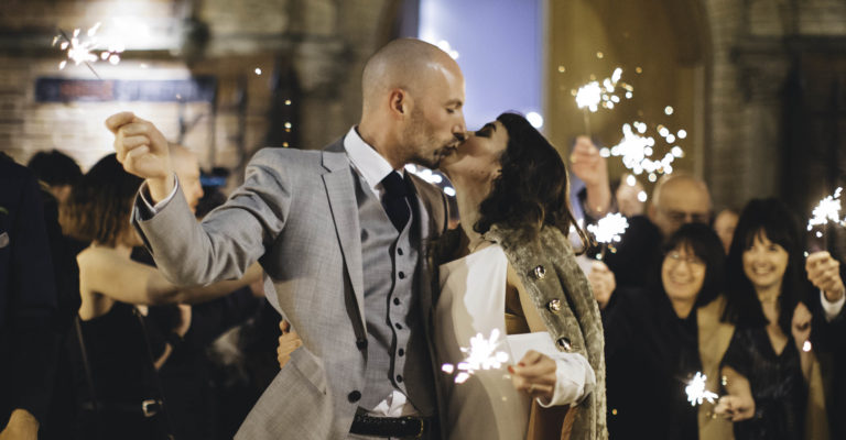 kissing under the sparklers
