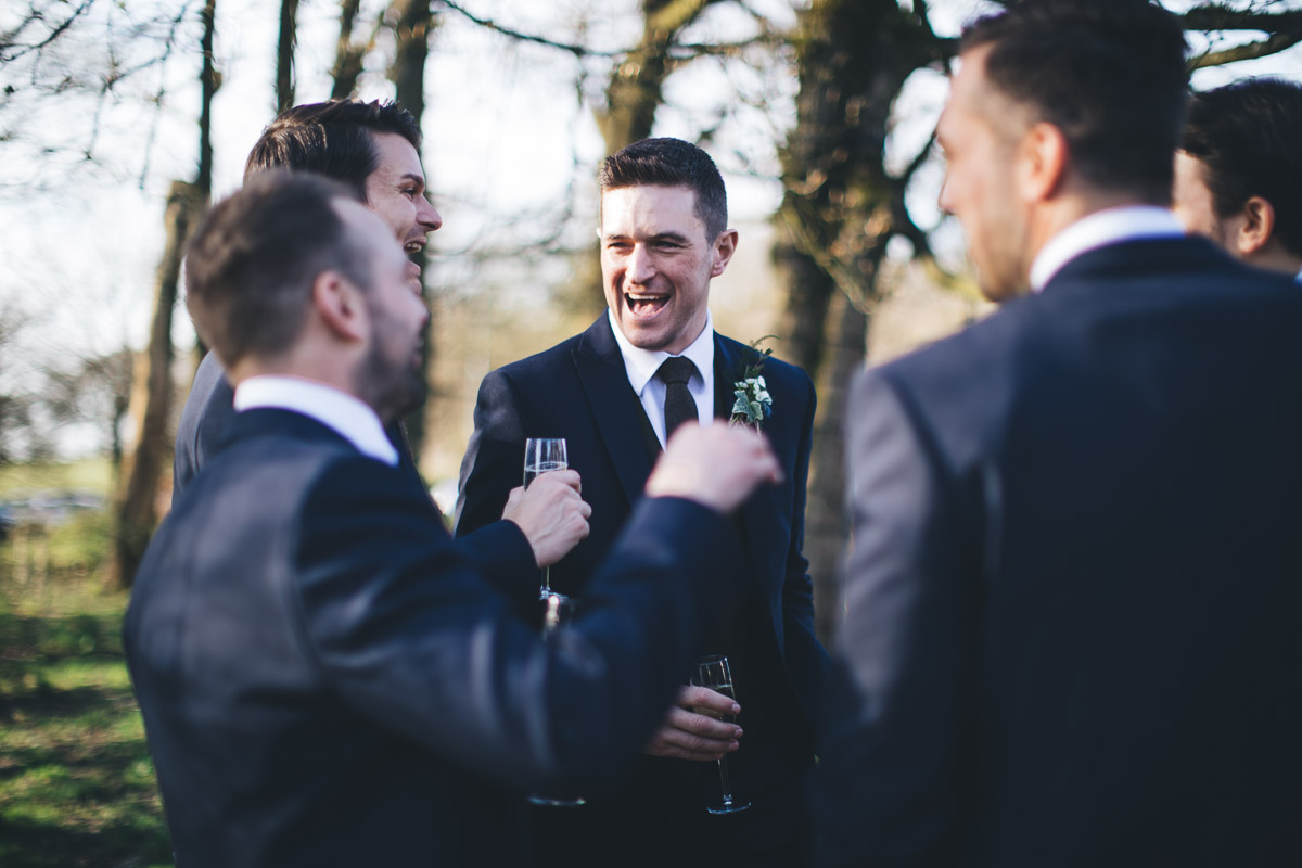 happy groomsmen