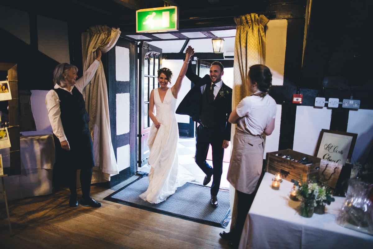 excited for their wedding breakfast