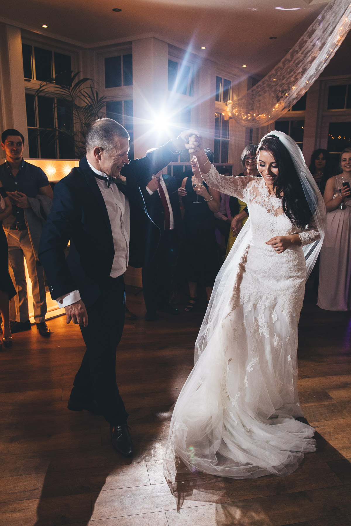bride with her father on the dancefloor