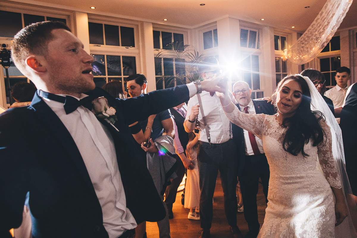 bride with groom on the dancefloor