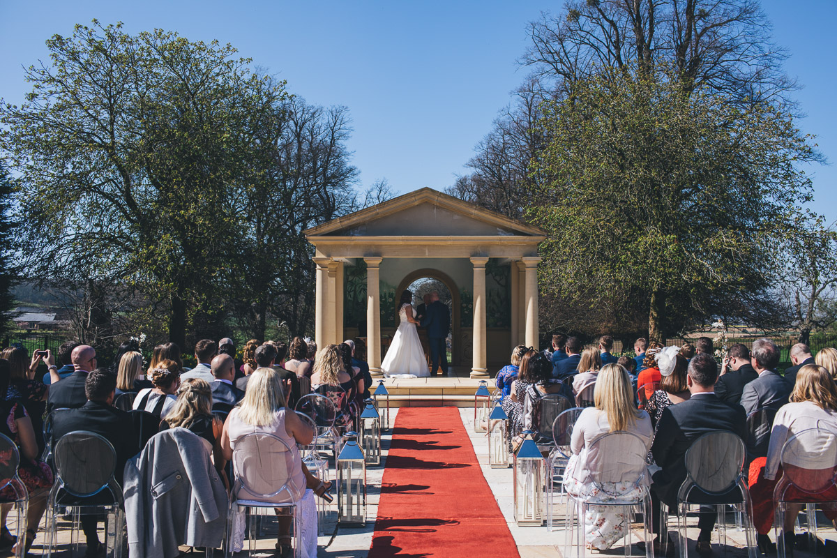 Rowton castle outdoor ceremony