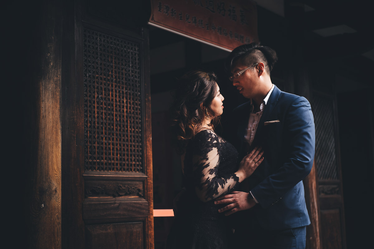 picture perfect shot of ty and sophia looking into each others eyes romantically