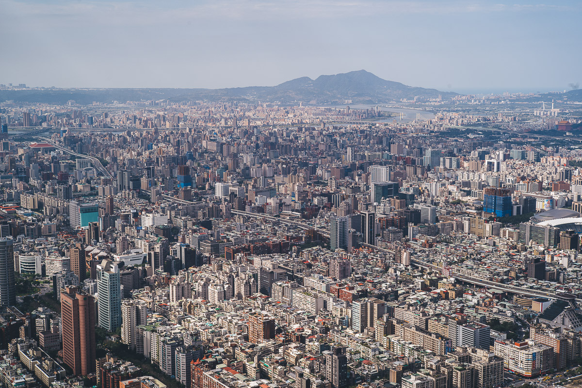 view from the top of taipei 101