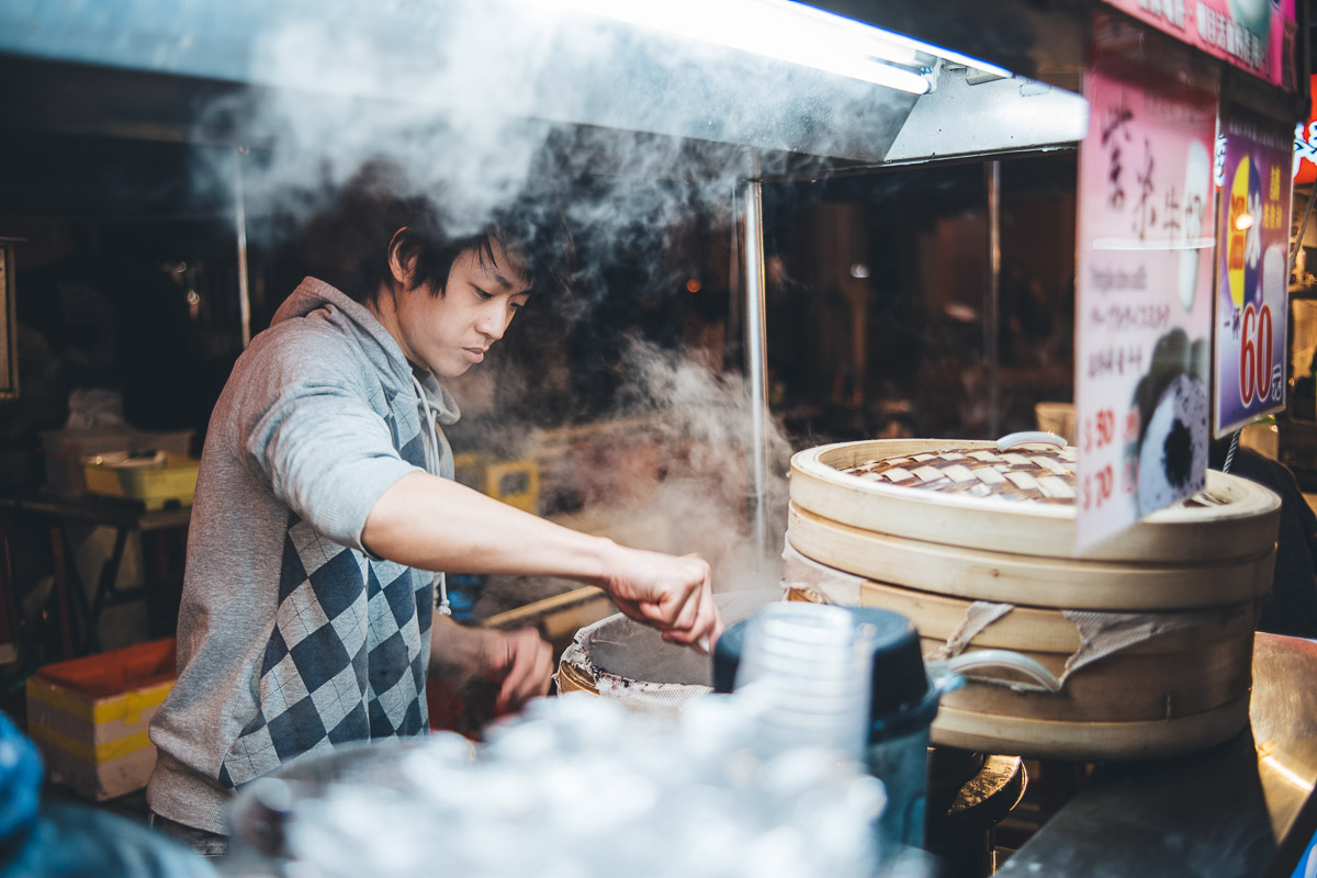 steamed dumplings food stand