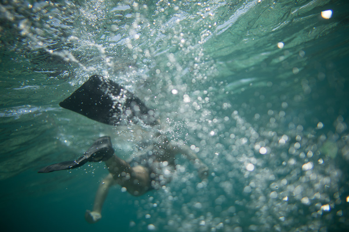 snorkeller underwater