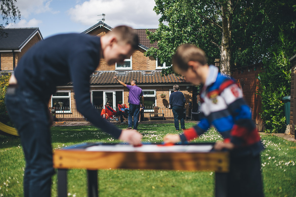 family time in the garden