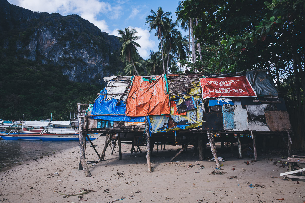 on the beach near el nido