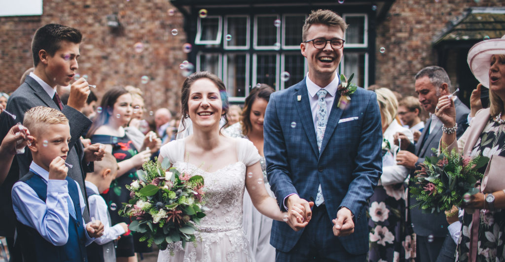 Bride and Groom bubble confetti