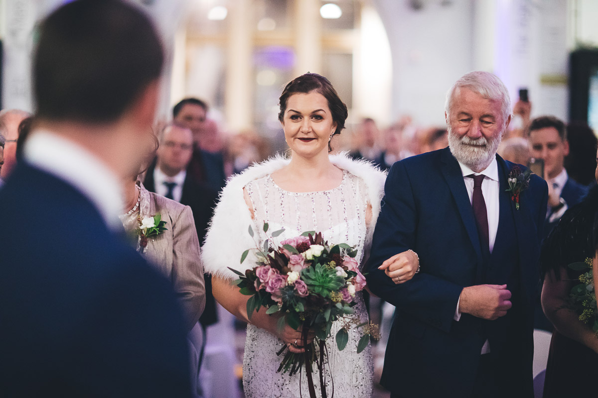 First look between bride and groom