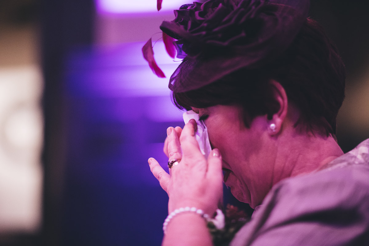 Tearful mother of the bride
