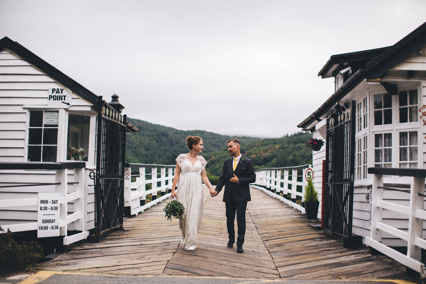 couple of wooden bride in wales