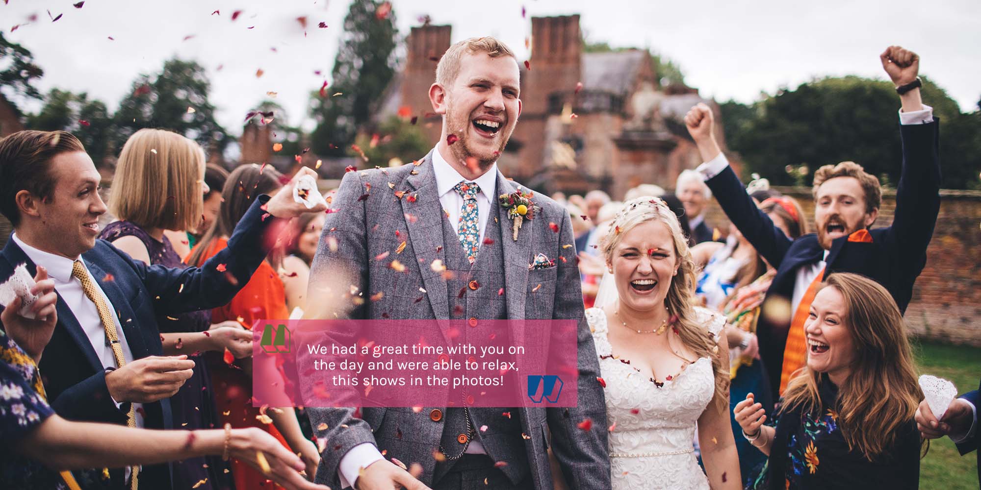 confetti photos containing quote testimonial about mike plunkett
