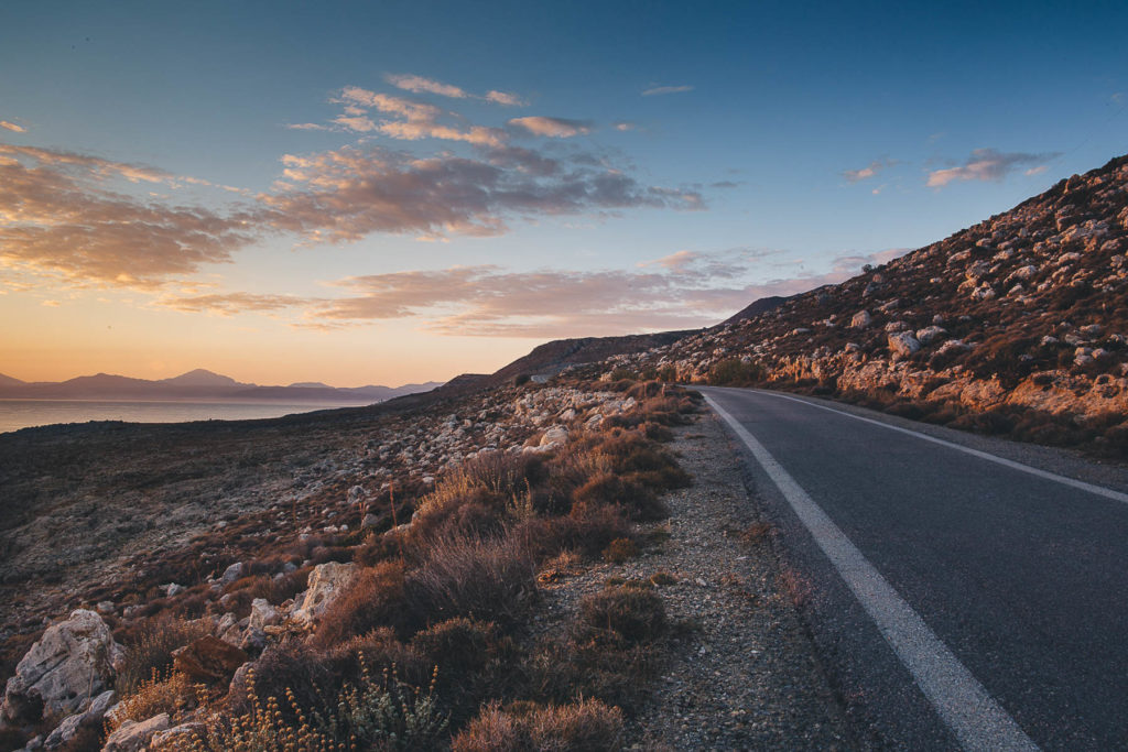 crete greece landscape at sunrise