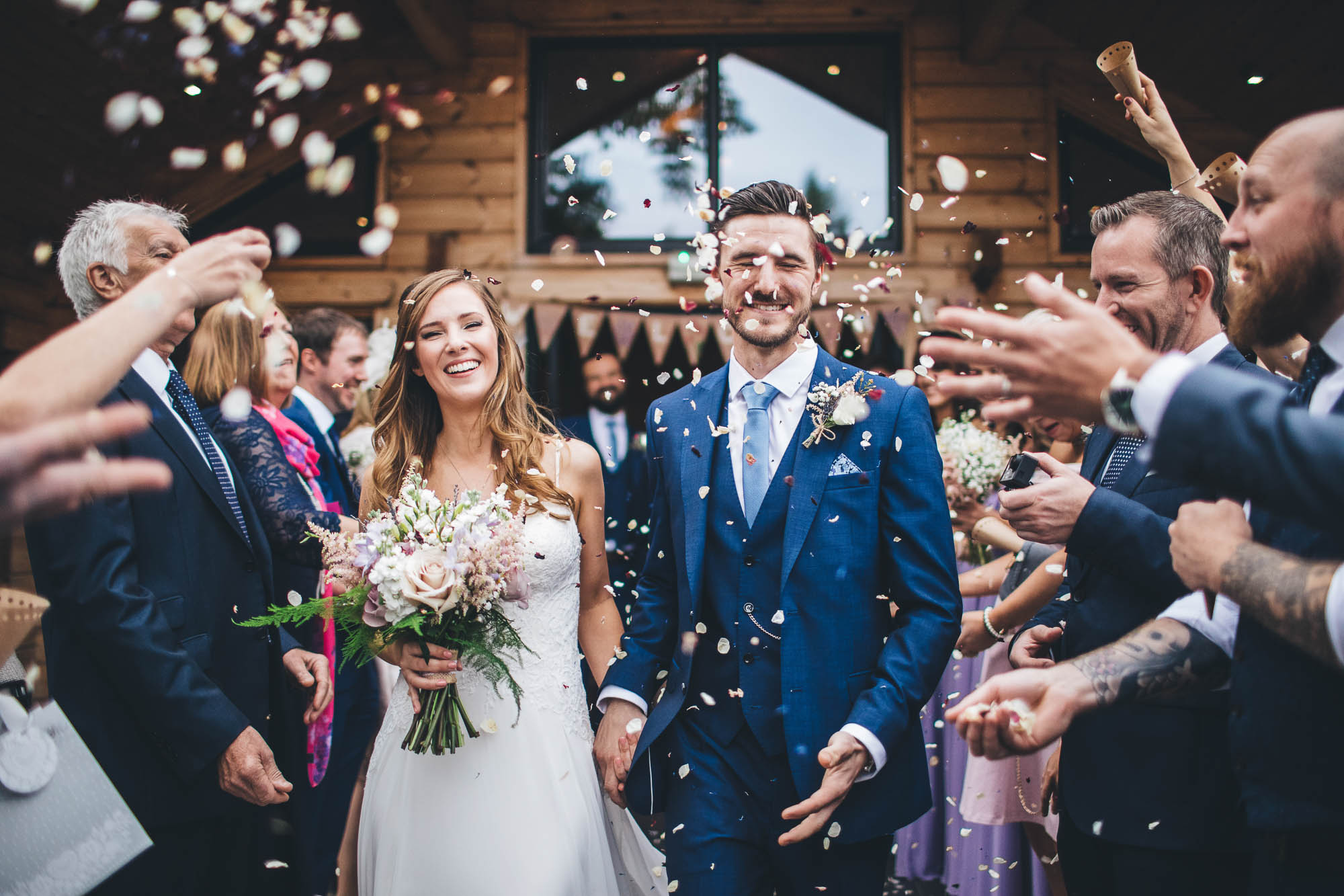 CONFETTI MOMENT WITH CLOSED EYES