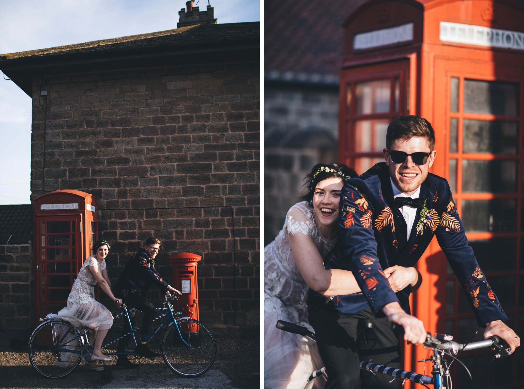 Wedding photography cycling themed