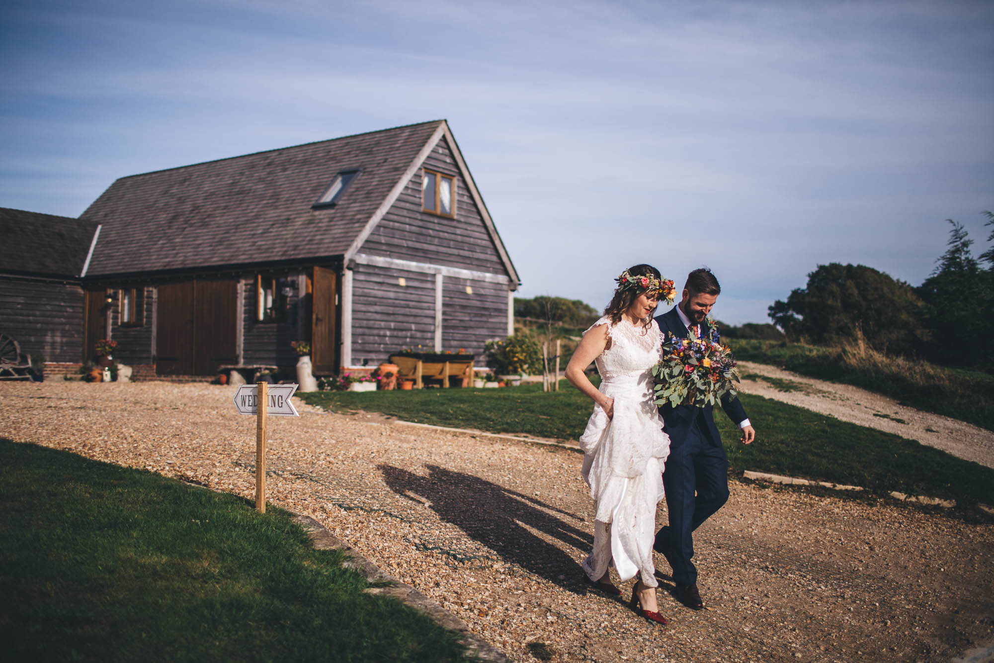 candid moment at purbeck valley farmhouse wedding photography