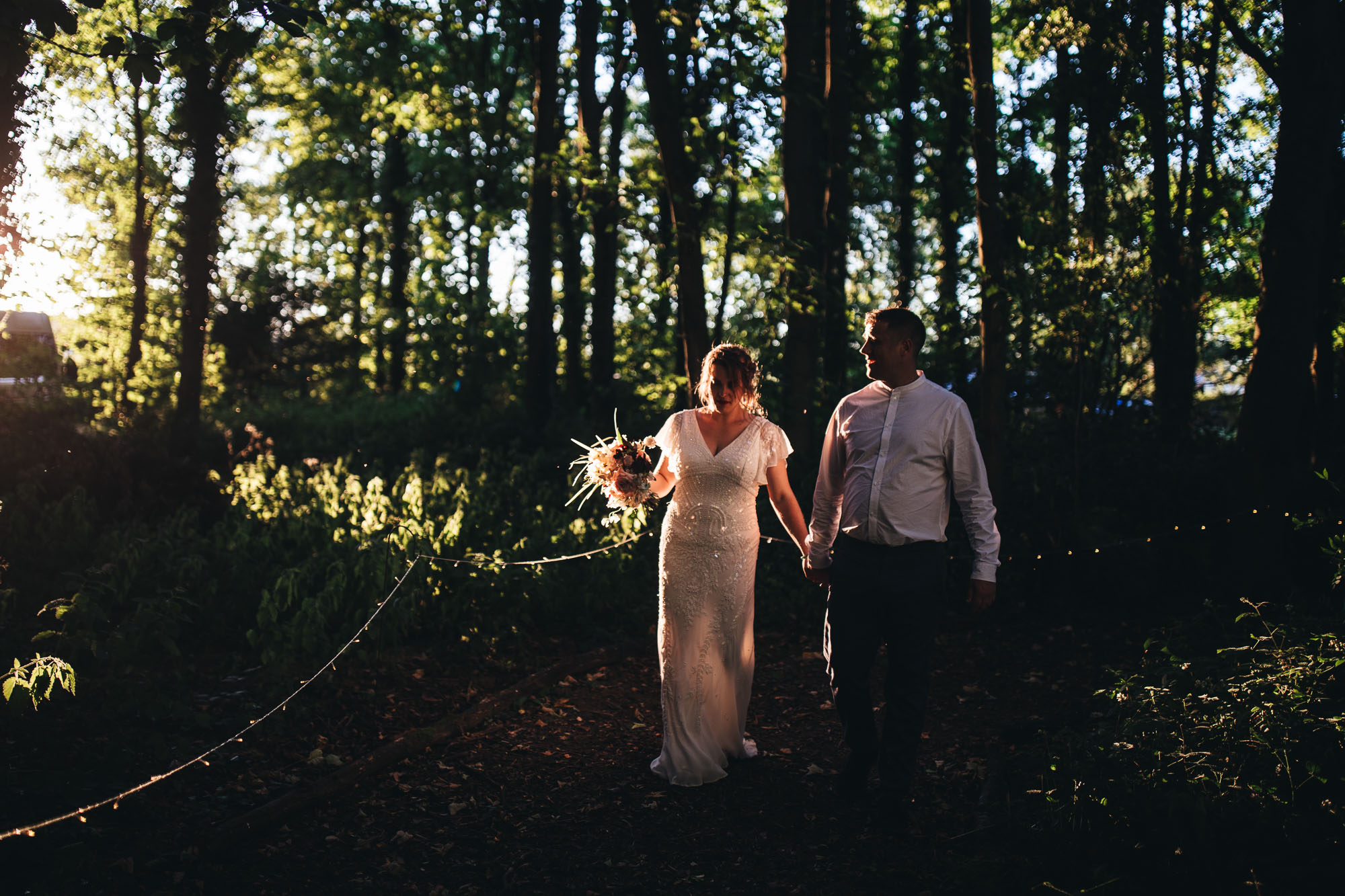 leeds wedding photography in woods