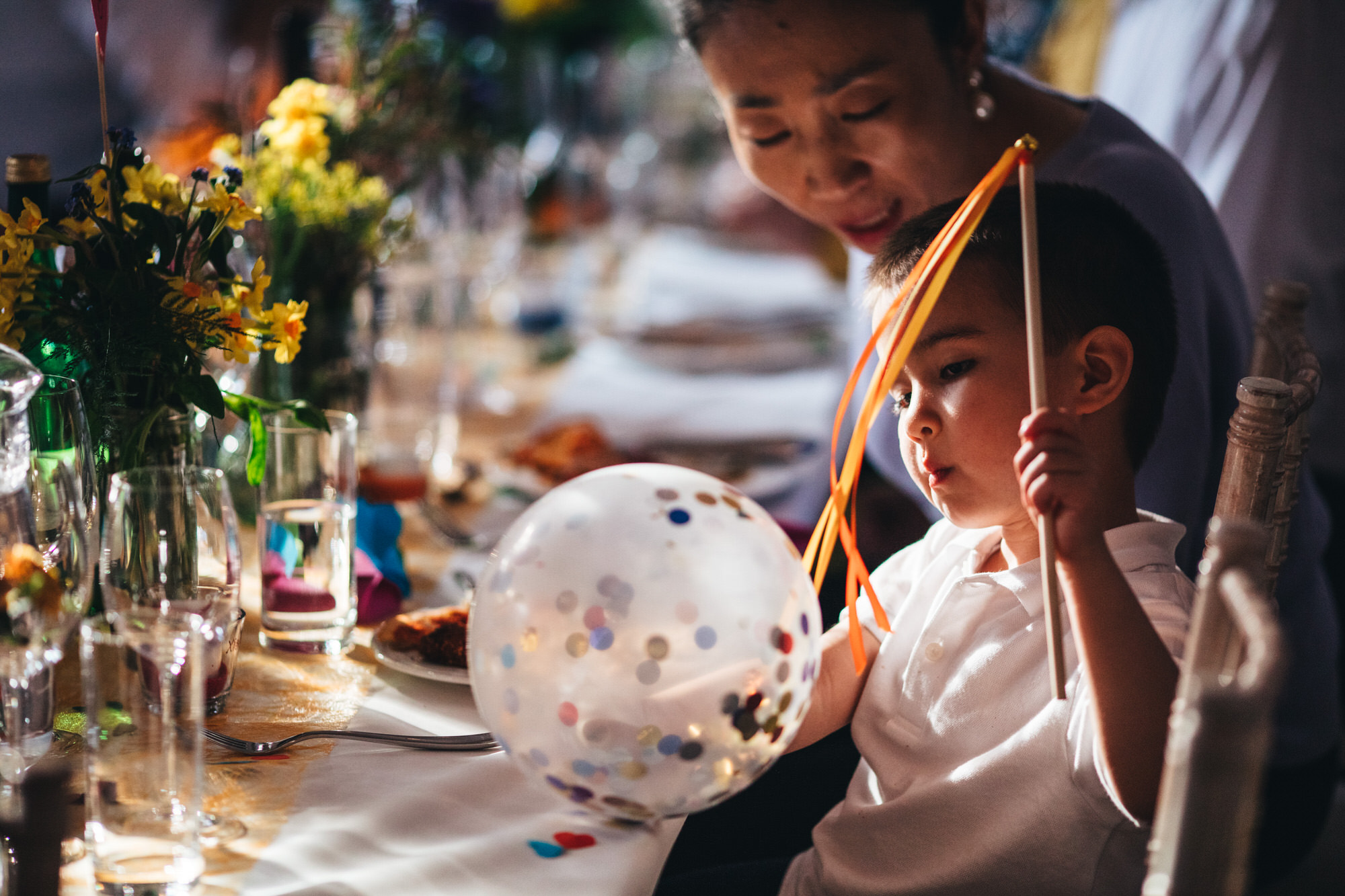 child with balloon