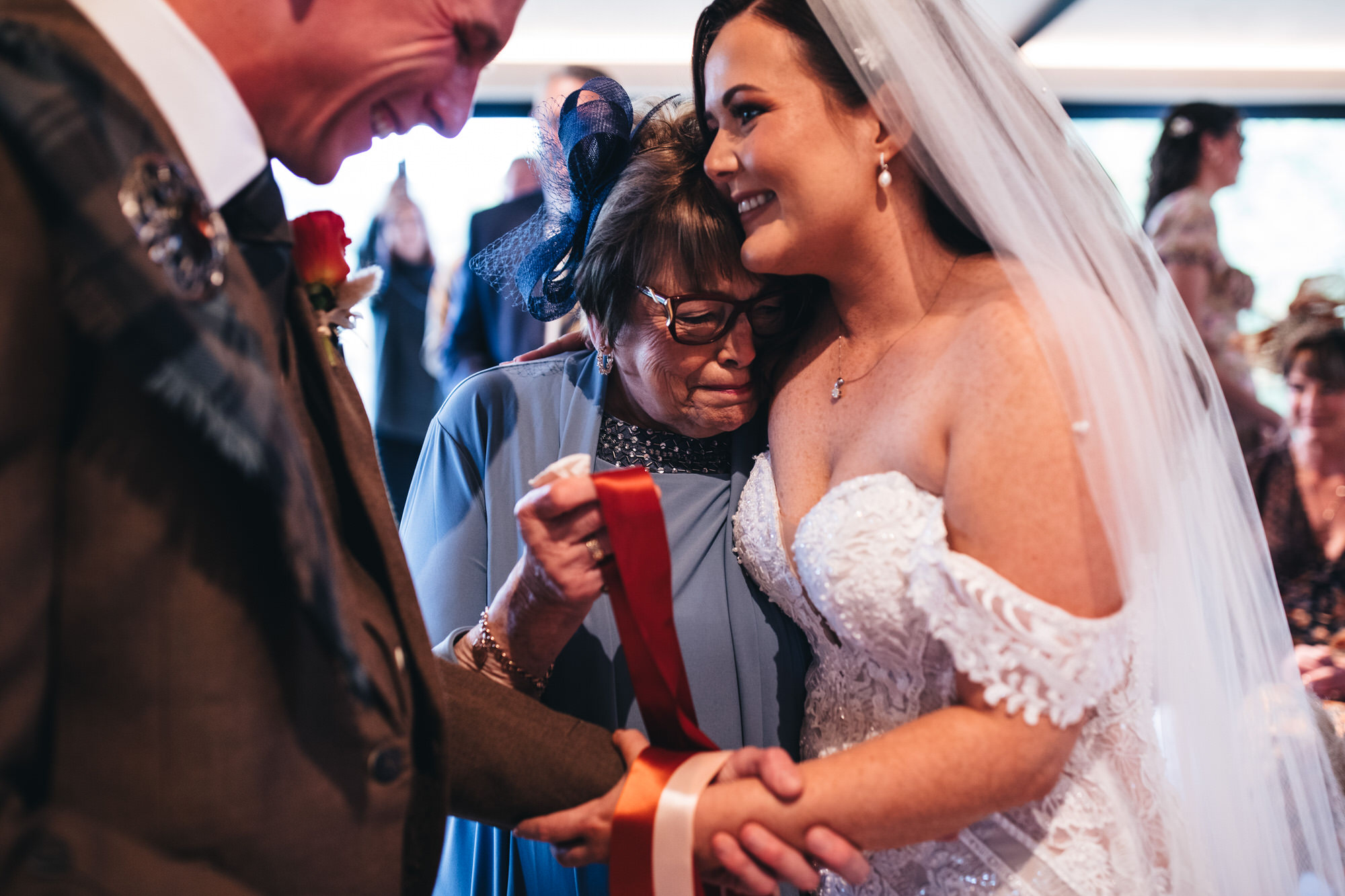 grandma gets emotional with bride