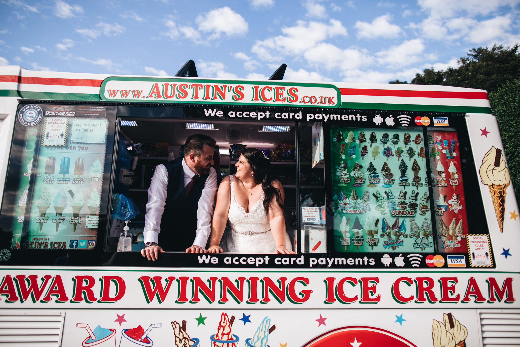 couple in ice cream truck