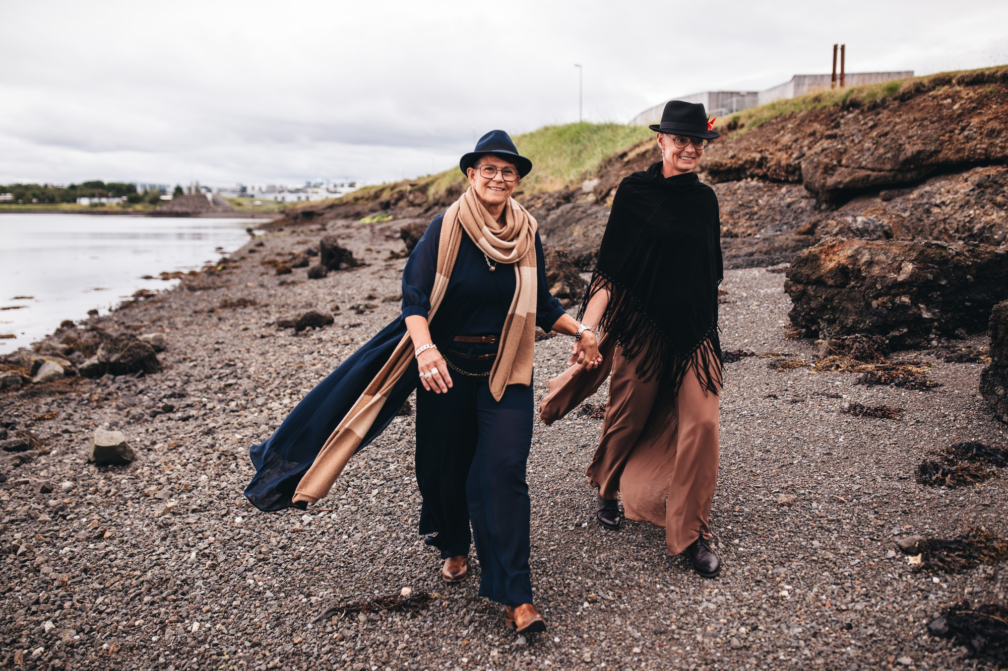 women marry on the beach