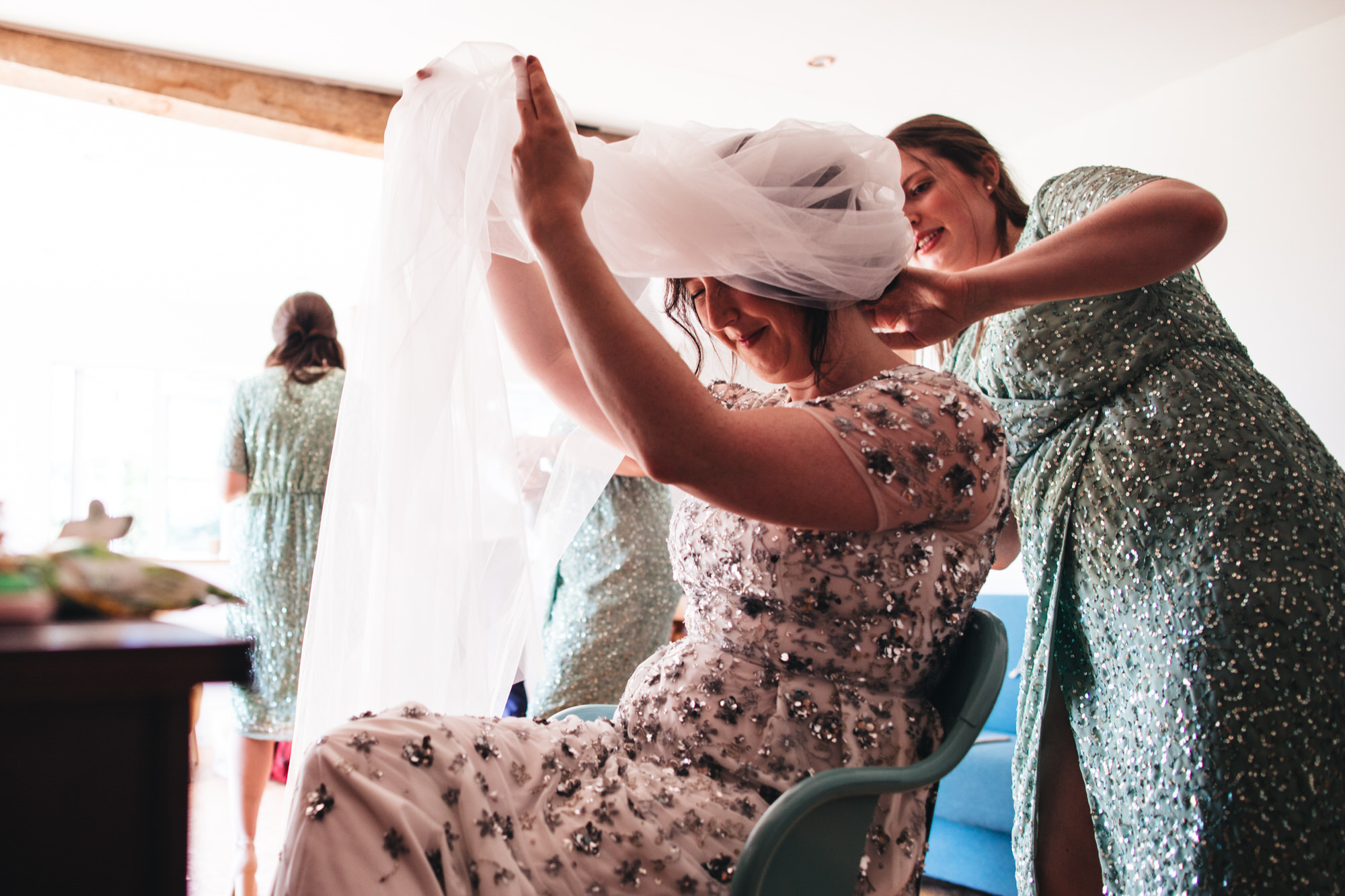 bride gets ready for her wedding