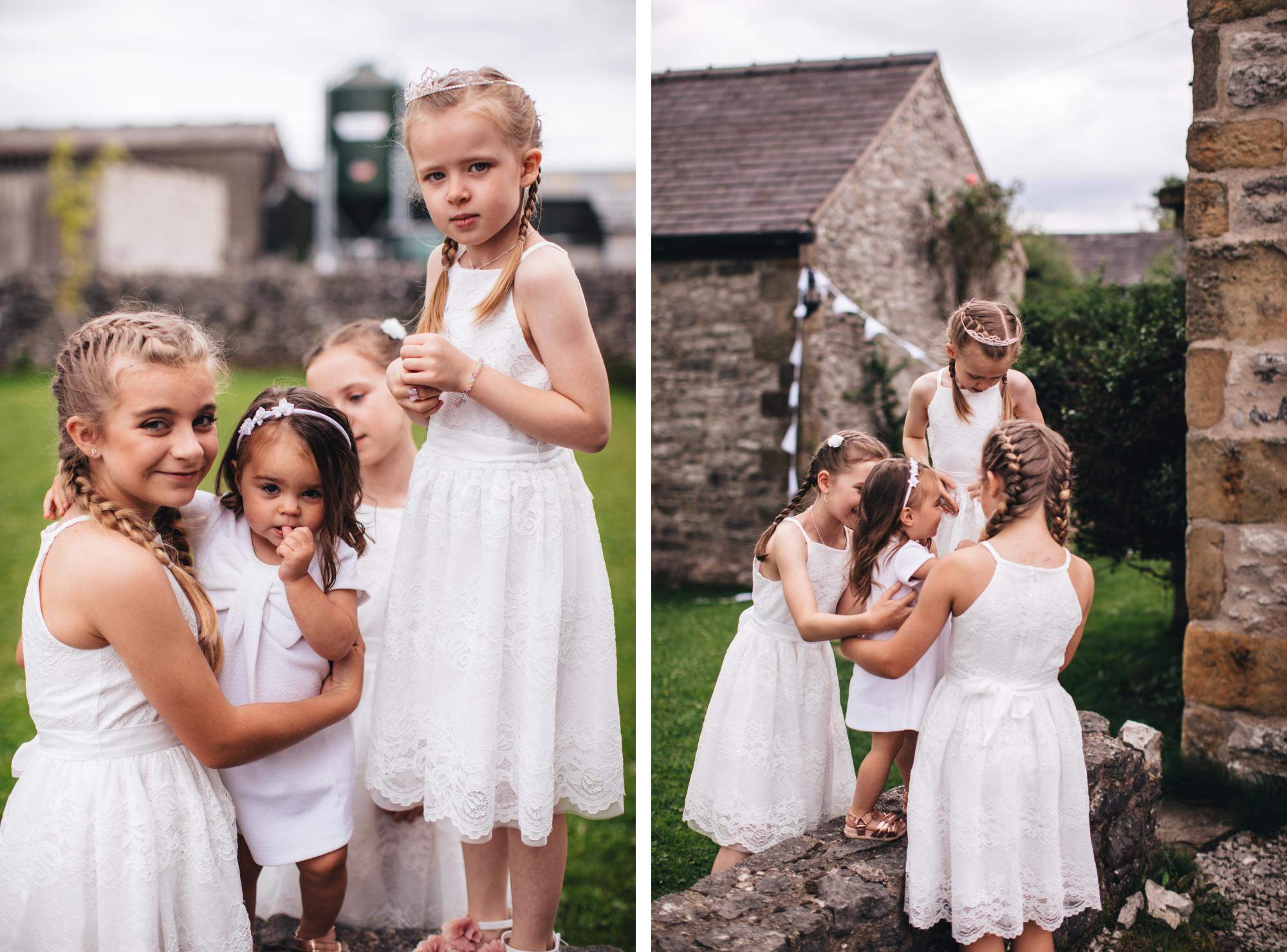 flower girls play together