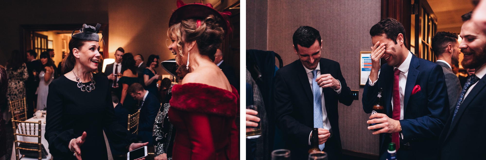 candid moments of wedding guests