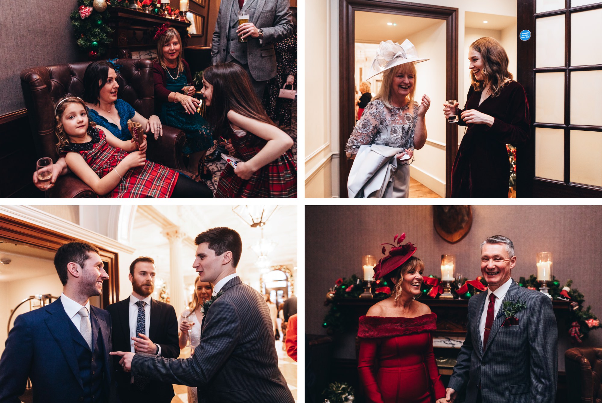 candid moments of wedding guests