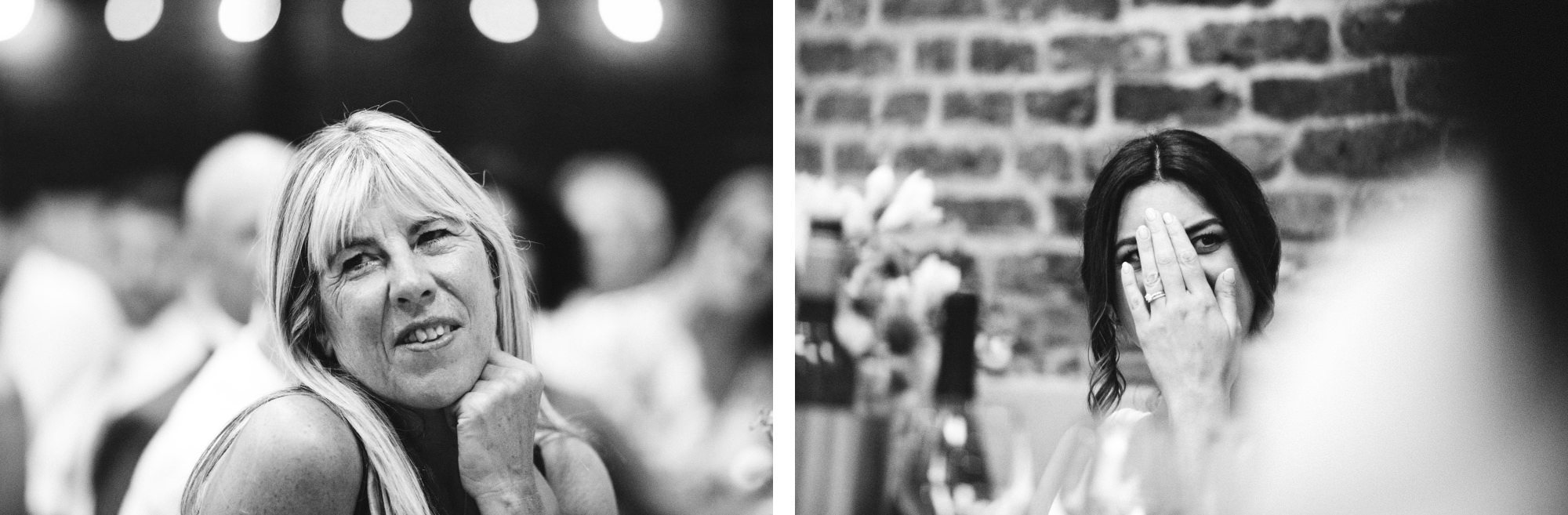 bride and guest reactions to speech